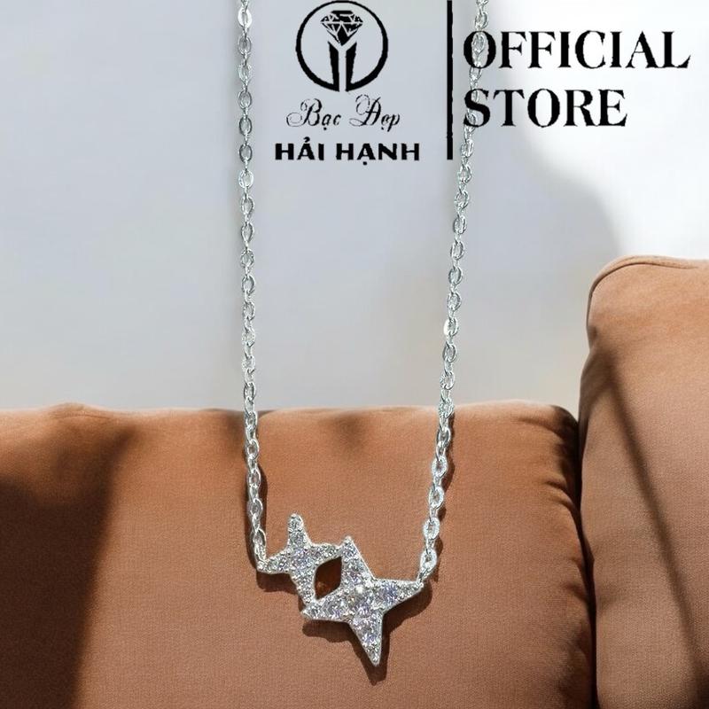  Dây chuyền liền mặt ngôi sao BẠC TA cho nữ xinh xắn nhẹ nhàng Bạc Đẹp Hải Hạnh HHJ dây chuyền dài 43cm 