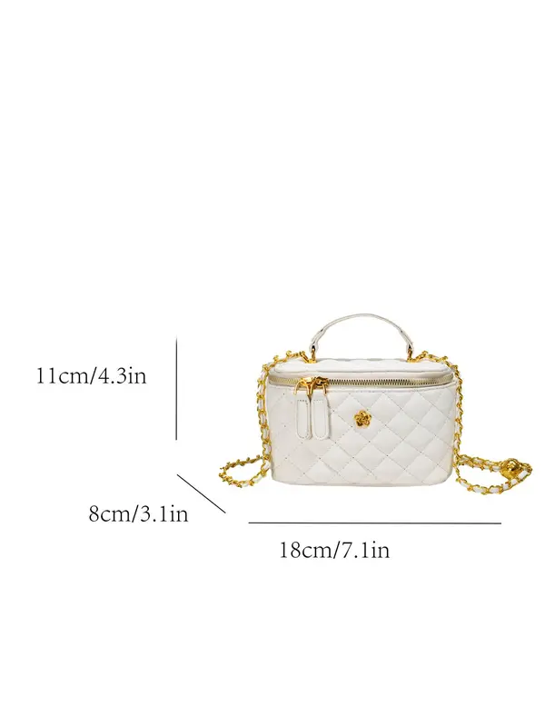 Women's Fashionable Quilted Crossbody Bag, Casual Versatile Shoulder Bag for Daily Used, Trendy All-match Commuter Bag 1