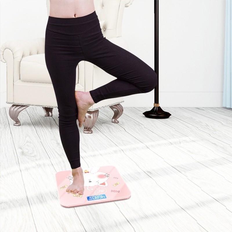 Cân Điện Tử Sức Khỏe Mèo Hồng Tiện Dụng, Cân Bếp Gia Đình Dùng Pin Aaa Bền Đẹp Dễ Dùng Max 180kg 6