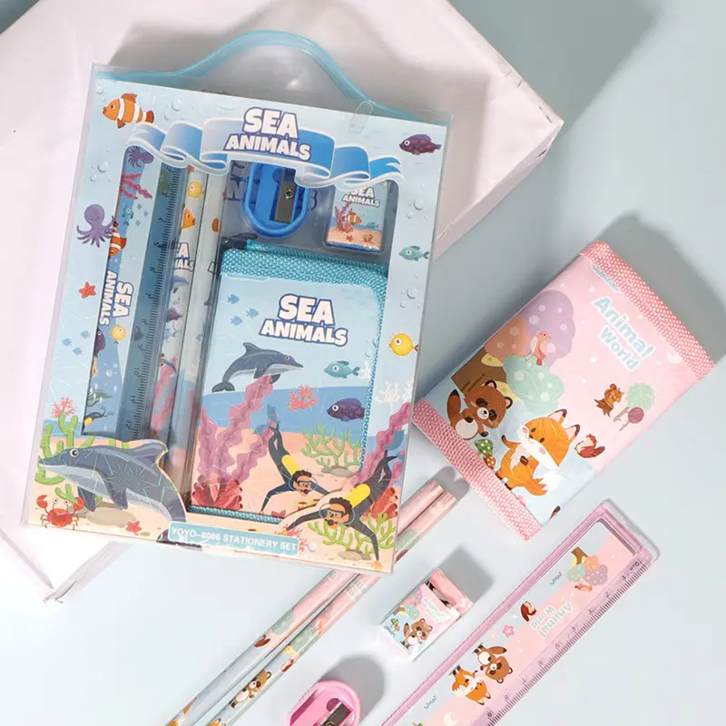 KP126 - SET STATIONERY ANAK ALAT TULIS 6 IN 1 ALAT TULIS SEKOLAH PERLENGKAPAN SEKOLAH SET ALAT TULIS PERALATAN SEKOLAH LENGKAP Peralatan 7
