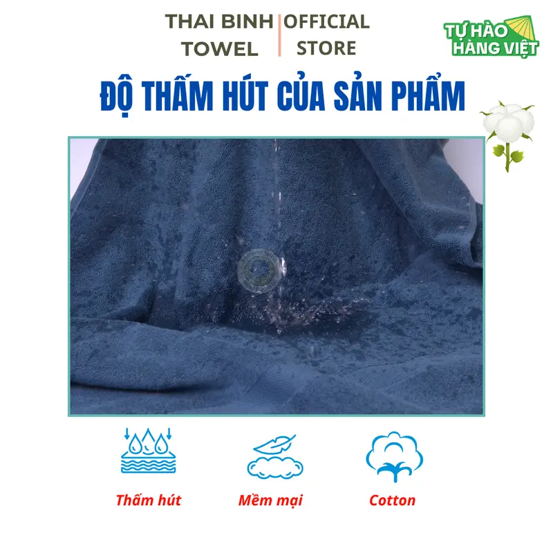 COMBO 5 Khăn Gội Đầu 35x100cm siêu dày xuất Nhật dư THAI BINH TOWEL Cotton 100% Mềm Mại Siêu Thấm Hút Không Xù Bông BXN Nhà Tắm Khăn Tắm khan khănhut  nuoc 5