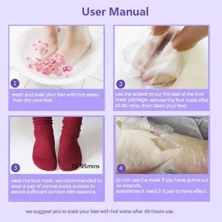 Efero Foot Mask Masker Kaki Perawatan kaki Tumit Pecah dan Kering Pengelupas Kulit Mati 3