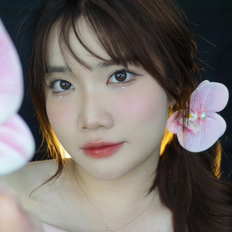 Kính áp tròng TINTEYE Lens TG-606 Jasmine Brown 0-8 độ 1