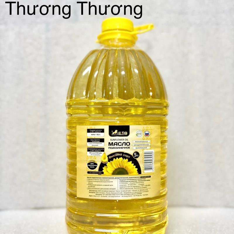 Dầu ăn hướng dương cao cấp nhập khẩu Nga can 5 Lít/ Dầu ăn can 5 Lít (4.7kg)