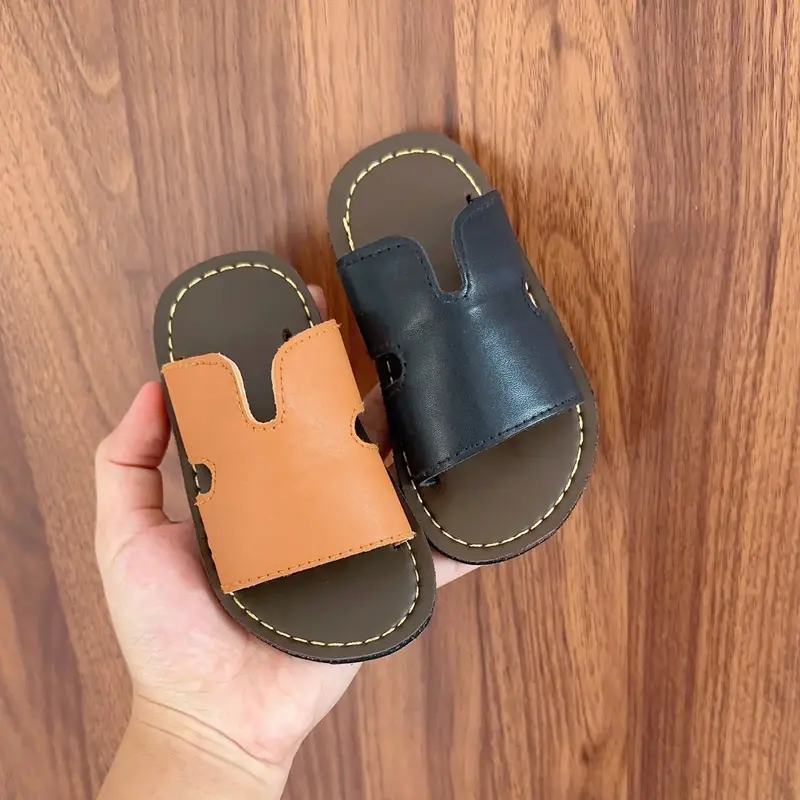 Dép Da lê(Fom nhỏ chân gầy tăng 1sz chân bụ tăng 2 sz) cho bé trai và gái sz 21-35 phong cách thời trang hottrend dễ đi dễ sử dụng 1