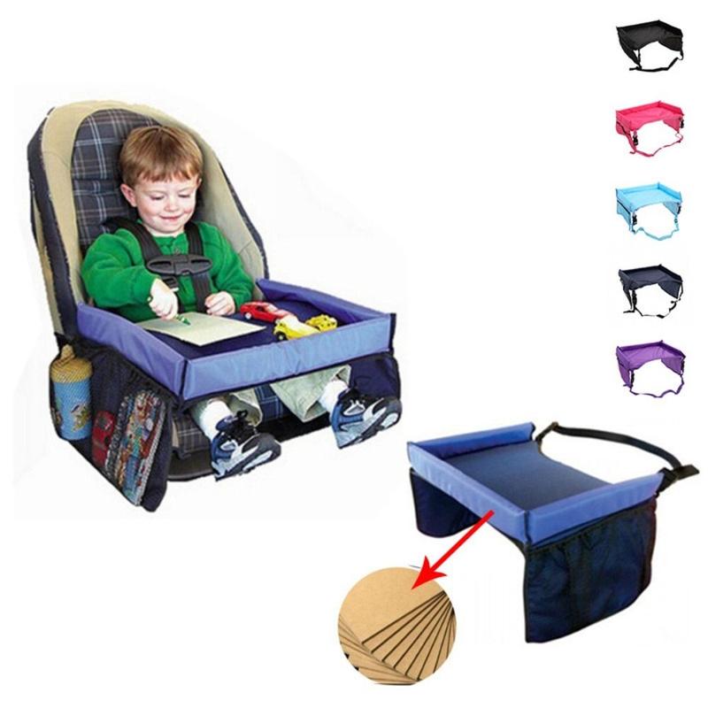 Product Introduction of Polyster Children Table Portable Car Child Table Storage Snack Tray Baby Car Seat Tray Stroller Kids Toy Food Holder Drawing Board Storage 17