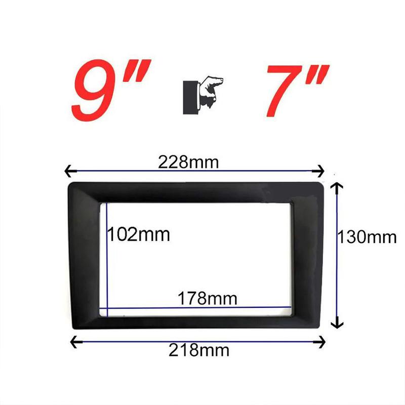 Frame Universal Head Unit Android Adapter Konverter 10 Inch ke 9 Inch / 9 Inch ke 7 Inch untuk Modifikasi Navigasi Mobil 5