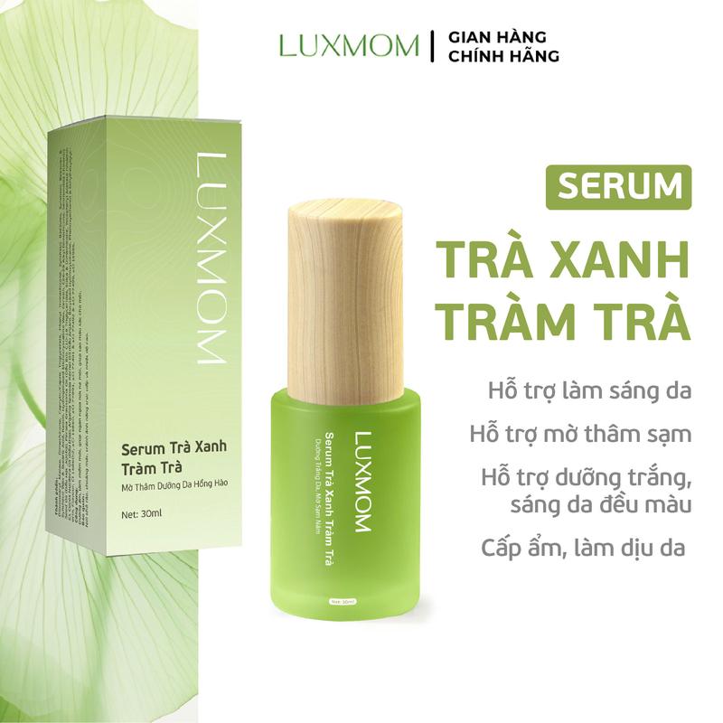Serum Trà Xanh Tràm Trà Luxmom 30ML - Hỗ Trợ Làm Sáng Da, Làm Mờ Nám, Tàn Nhang - Hỗ Trợ Dưỡng Ẩm Làm Mịn Da