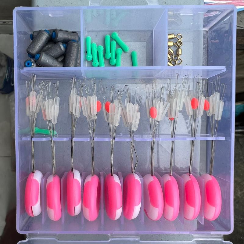  Hộp Phụ Kiện Làm Trục câu đài  câu đơn  độ bền cao 10 bộ 1 hộp Fishing Bắt Cá 