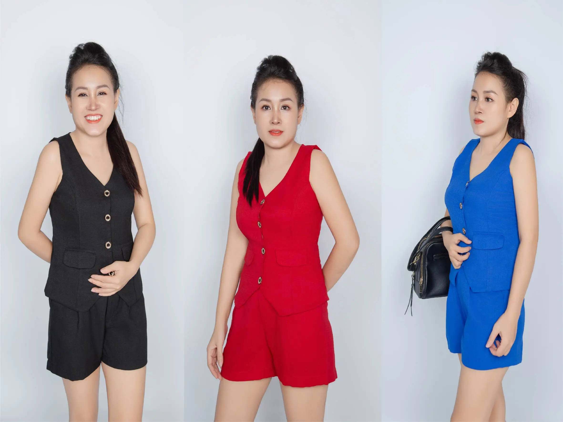 Set vest Gile,Chất Vải Lụa,túi có nắp,Dáng Ngắn Cao Cấp,Kiểu Thời Trang Công Sở