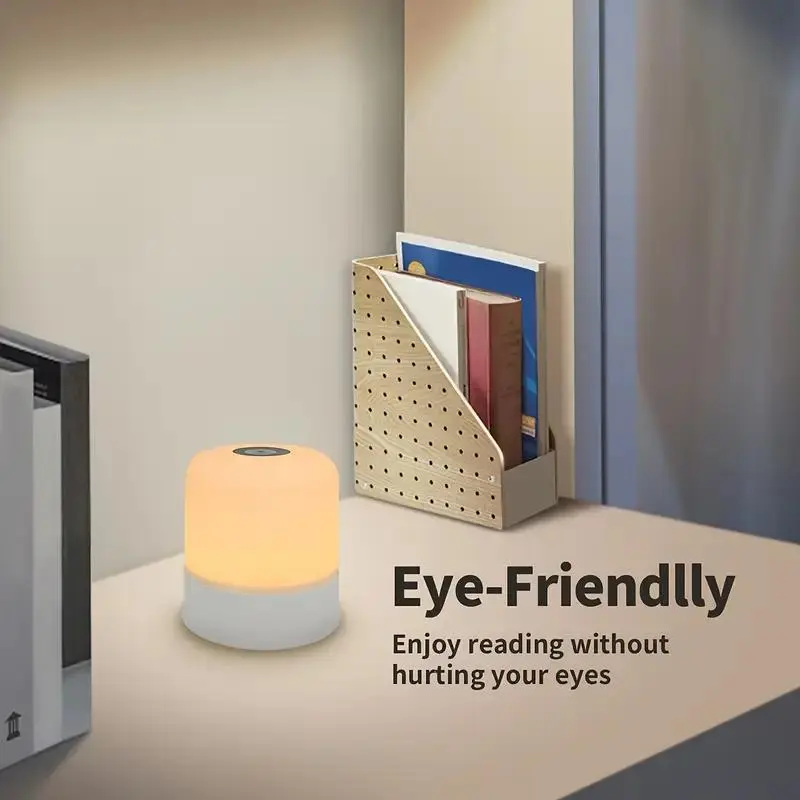 Portable Tabletop Night Light, USB Rechargeable Soft Eye-care LED Night Light, Dimmable LED Night Light for Bedroom, Living Room, Home Decor 2