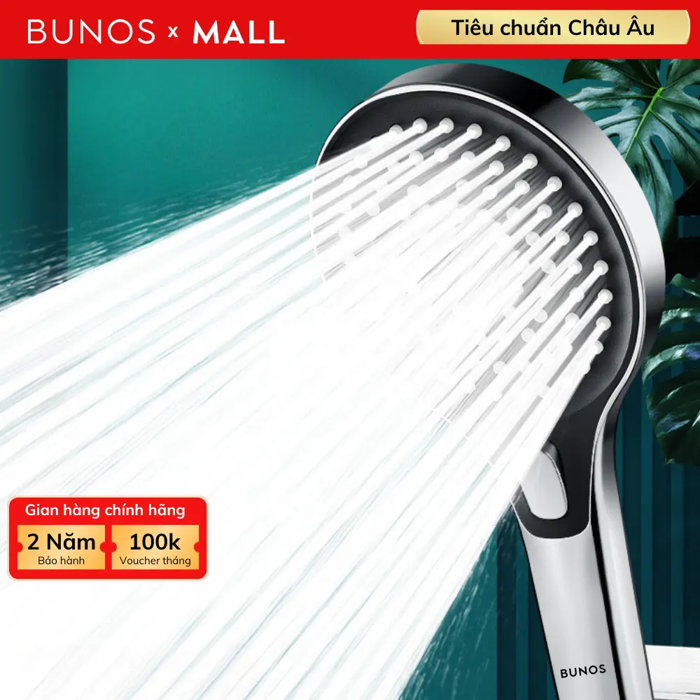 💯Great Deal 30% Off💯Vòi sen tăng áp BUNOS phun 3 chế độ nước, kích thước lớn, bấm để chuyển đổi