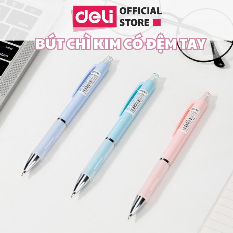 Bút chì kim pastel có đệm tay Deli - Ngòi 0.5/ 0.7mm Có tẩy ở đuôi bút - Phù hợp với học sinh, sinh viên, văn phòng ghi chép, takenote, vẽ tranh...
