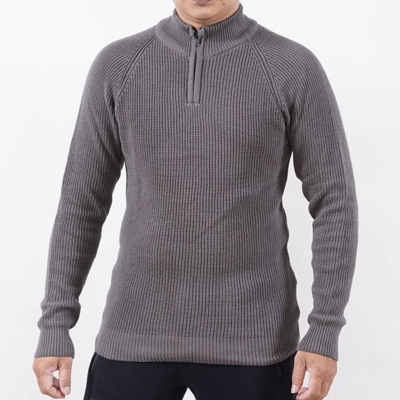 Sweater Rajut Pria Half Zip Turtleneck Cowok Tebal Terbaru - Forzie Knitwear Rajut Kerah 4