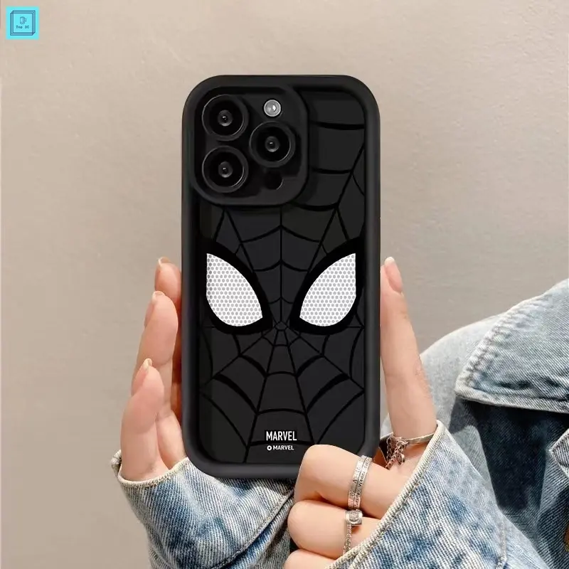 Softcase HP for Redmi Note 13 Pro 5G 12C 9 10 12 10C 1 9A 9C Xiaomi 13t 13t pro14 14 ultra Redmi Note 8 11 10 12 10s 11s 12Pro 12s 9 11Pro 8Pro 10Pro Max Trendy Cool Spider-Man Matte Liquid Silicone Case Shockproof TPU Soft Casing Ponsel 6