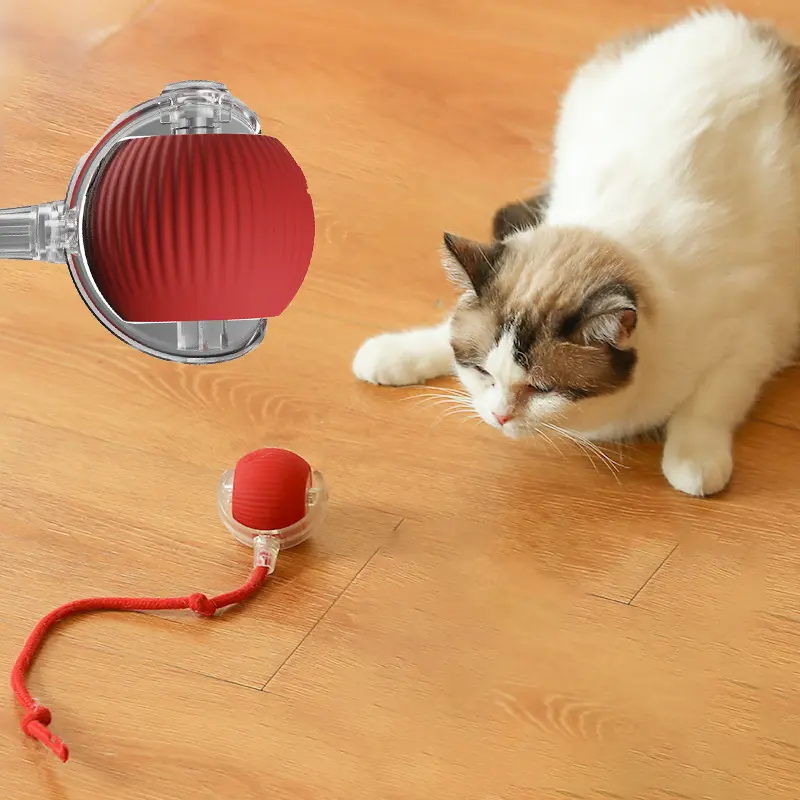 Interactive Cat Toy Ball Super Drive Cat Rolling Balls with Bird Chirping Motion Activated Sensor Pet Kitten Teaser Game Toys fur  ball