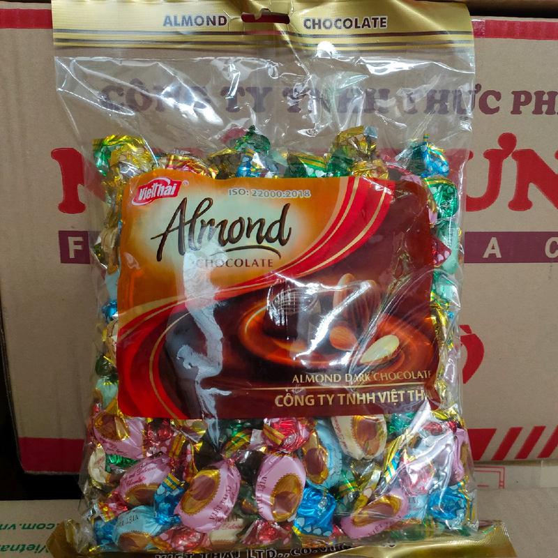 Socola nhân HẠNH NHÂN Việt Thái DATE MỚI Snack Ăn Vặt Sô Cô La almond Vietthai SCL