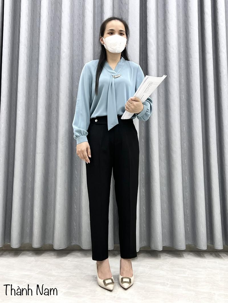 Product Introduction of Quần âu dáng baggy mã 000 chất xước lạnh mỏng mềm nhẹ và mát thanh lịch cho nữ. THÀNH NAM 2