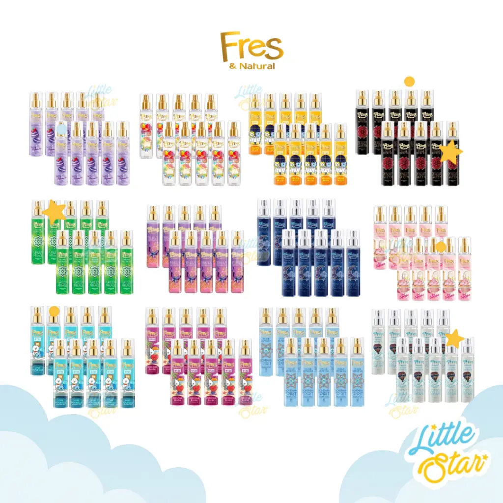 Isi 10 Pcs Fres & Natural Spray Cologne Parfum 100ml Fine Fragrance Mist Minyak Wangi Hijab Isi 10 Pcs Fres & Natural Spray Cologne Parfum 100ml Fine Fragrance Mist Minyak Wangi Hijab