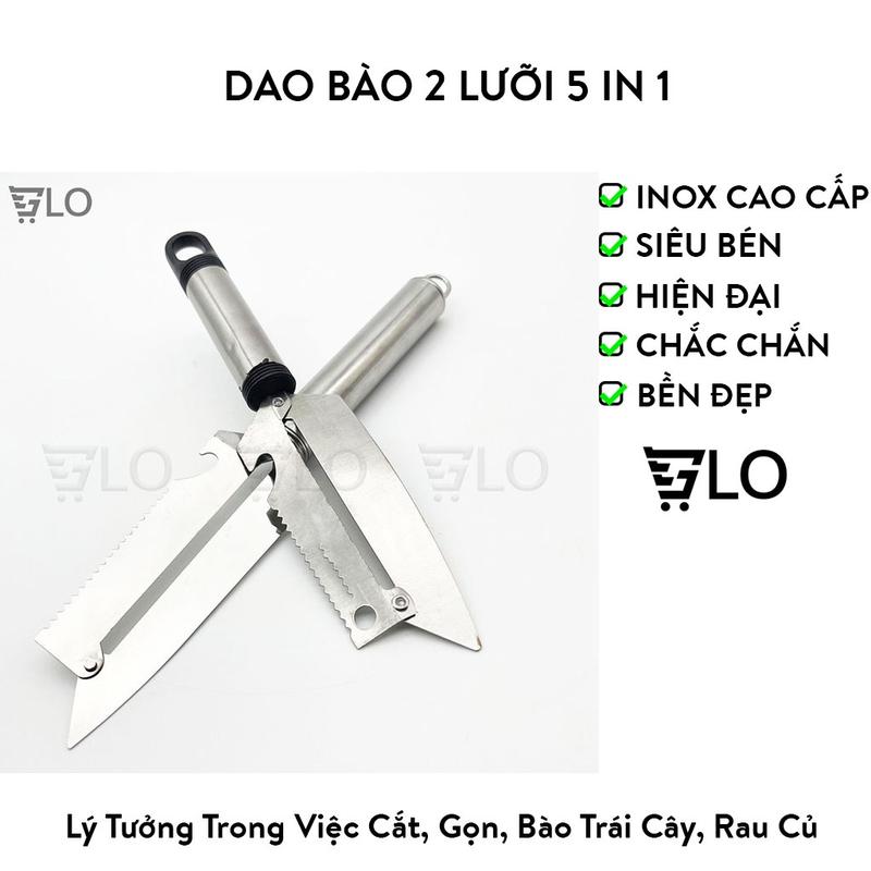 Dao Bào 2 Lưỡi, Khui Nắp Hộp Đa Năng 5 In 1