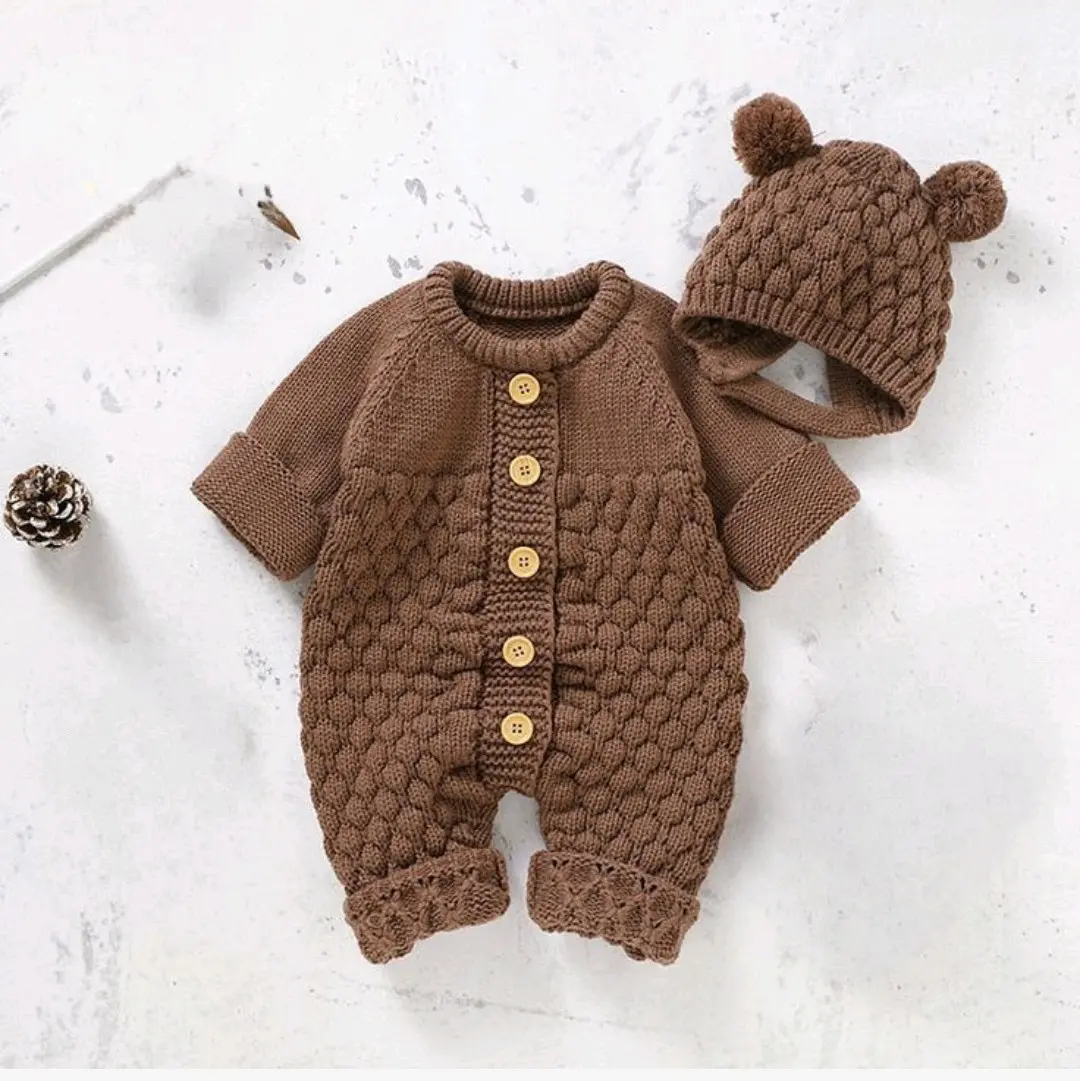 baju rajut bayi baru lahir 0 sampai 6 7 8 9 bulan free kupluk terpisah Parsel Babies