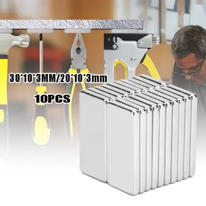 Magnet Neodymium Magnet Super Kuat Neodymium 10pcs Persegi Kotak 30x10x3mm