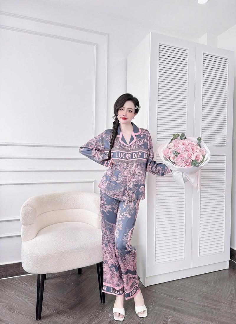Product Introduction of (Bigsize 60-75Kg) Đồ Bộ Nữ, In Họa Tiết Cảnh rừng, Tay Dài Quần Dài, Chất Lụa Mịn, Mềm, Thoáng Mát 16