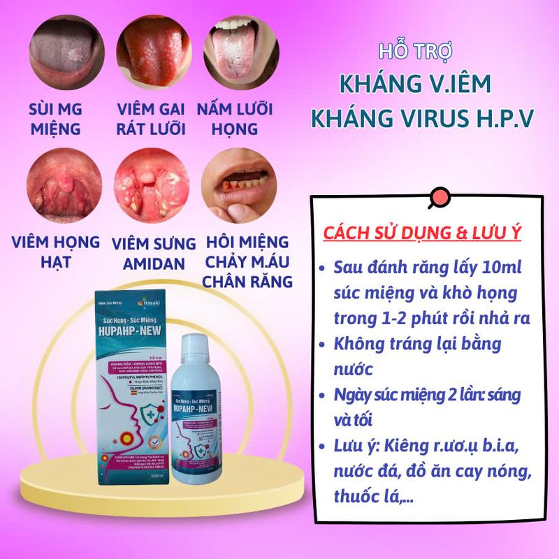 Product Introduction of Nước súc họng - Súc miệng HUPAHP-NEW kháng viêm, kháng khuẩn 6