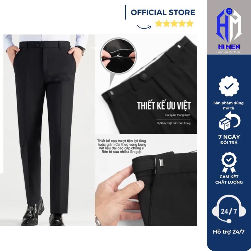 Quần âu nam form gọn gàng tôn dáng có đai điều chỉnh vòng eo(6cm), chất vải 79 dày dặn may kĩ bo viền