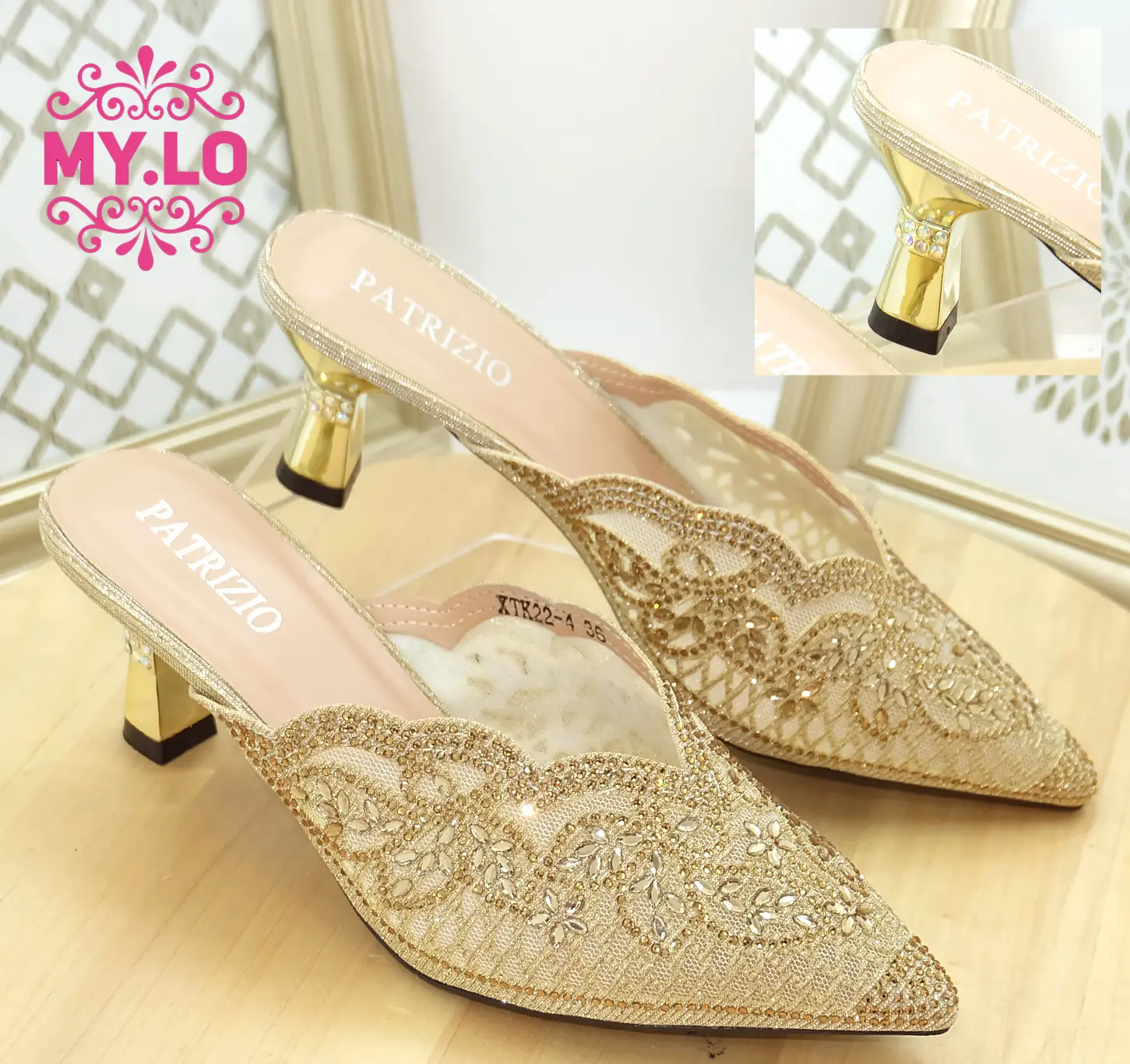 SEPATU PESTA WANITA WEDDING SHOES SANDAL KEBAYA PENGANTIN SENDAL SELOP HEELS KONDANGAN SESERAHAN SANGJIT WISUDA LAMARAN HANTARAN PREMIUM Perempuan sandal  pesta  wanita