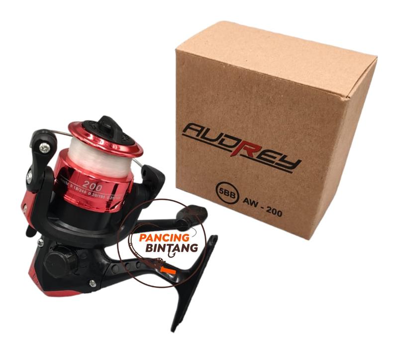REEL PANCING / REEL AUDREY AW200 5 BEARING / REEL AW200 SUDAH ISI SENAR 5