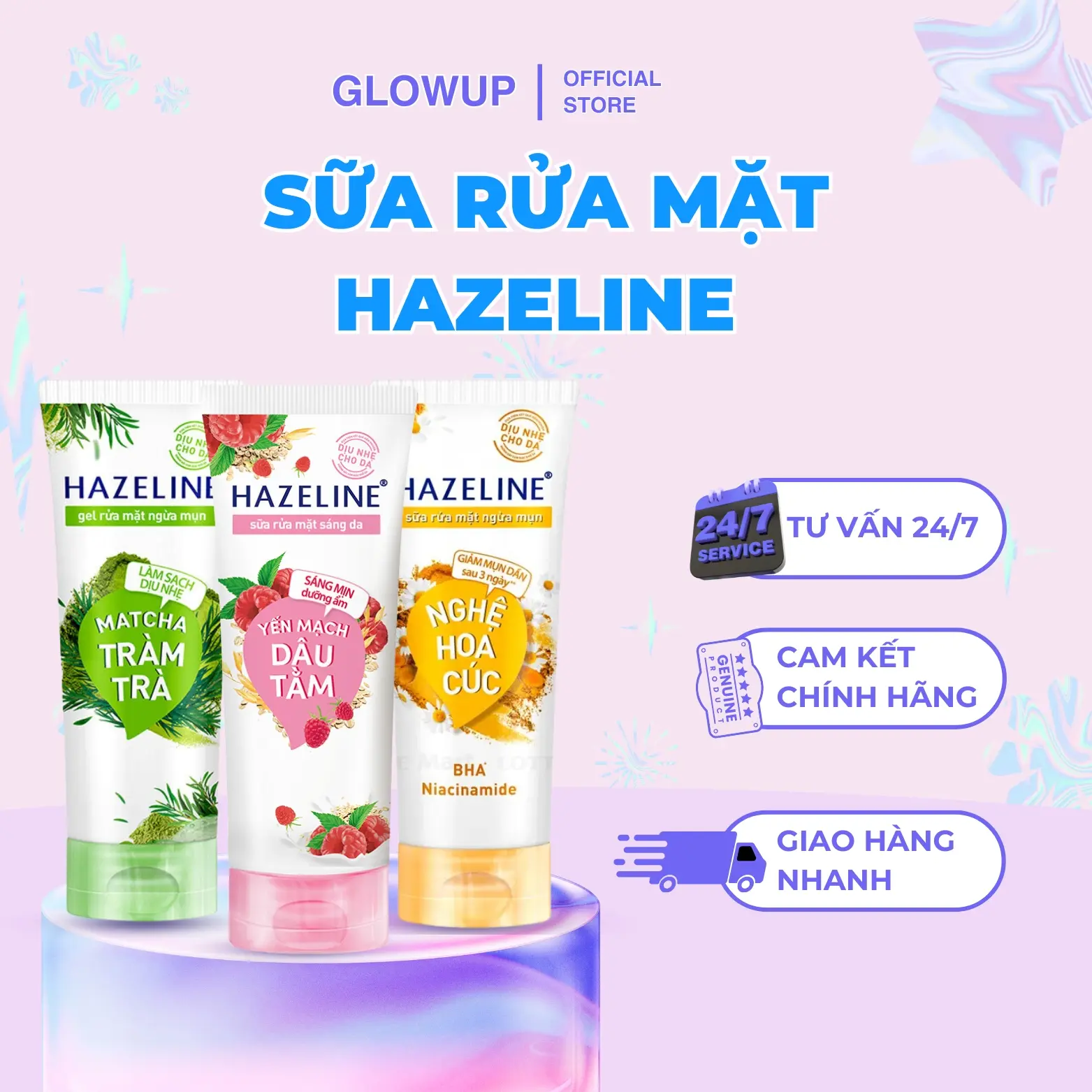 Sữa Rửa Mặt Hazeline 100g, Dịu Nhẹ, Dưỡng Ẩm Cho Da Mặt