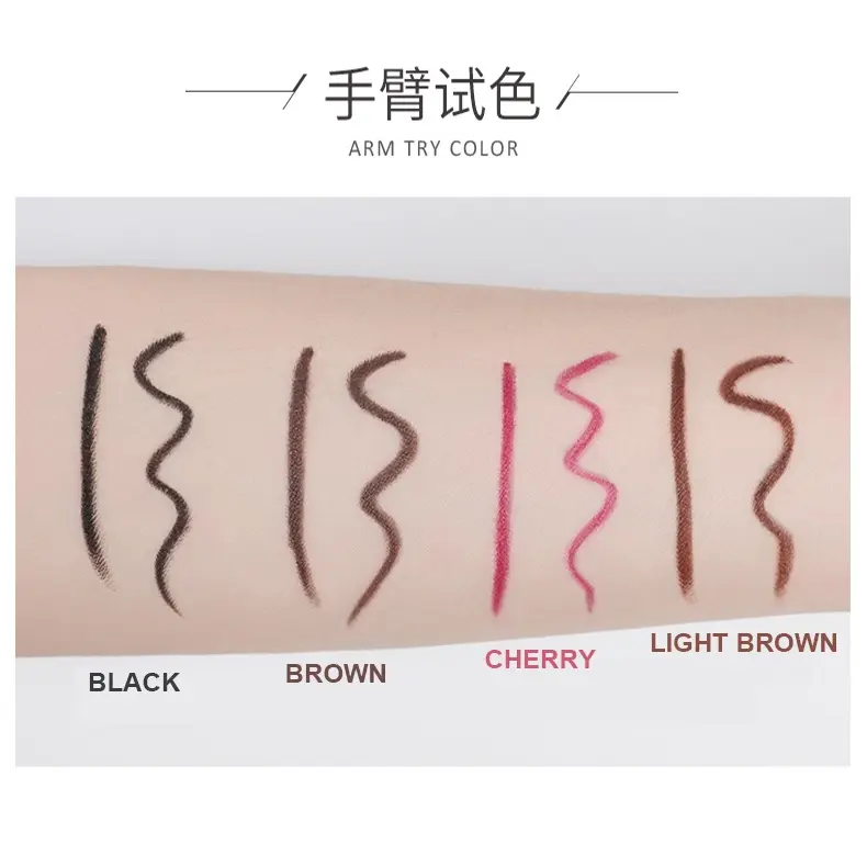 Bút Kẻ Mắt Dạng Gel Zeeea, 24 giờ, Không Thấm Nước, Lâu Trôi, Không Dính, Mịn, Thích Hợp Cho Mắt, Bút Trang Điểm, 3 Màu Có Sẵn 2