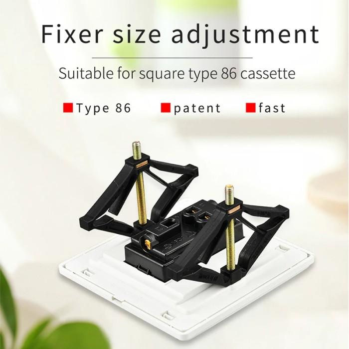 20 Pcs 86mm Wall Repair Box Soket Kaset Inbow Kotak Stop Kontak Repair Soket Kotak  Pengganti Tempel Dalam Dinding Perbaikan 9