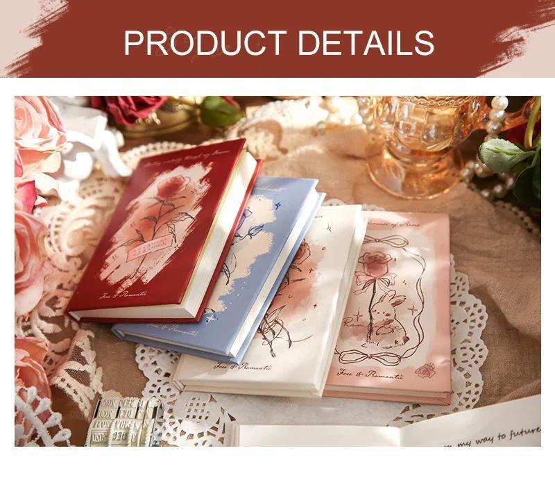 Product Introduction of JIANWU 160 Pages/book Free Romance Series A7 Vintage Flower Mini Pocket Notebook Creative DIY Student Supplies Stationery 2
