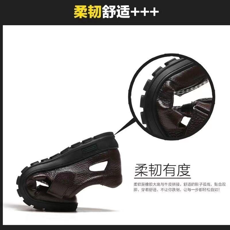 Dép Nam, Da Bò Nguyên Khối Đế Mềm, Da Trung Niên Của Bố, Giảm Giá Kích Thước Vỡ, Ưu Đãi Đặc Biệt, Giảm Giá Đến 2024, [Thanh Toán Khi Nhận Hàng] 4
