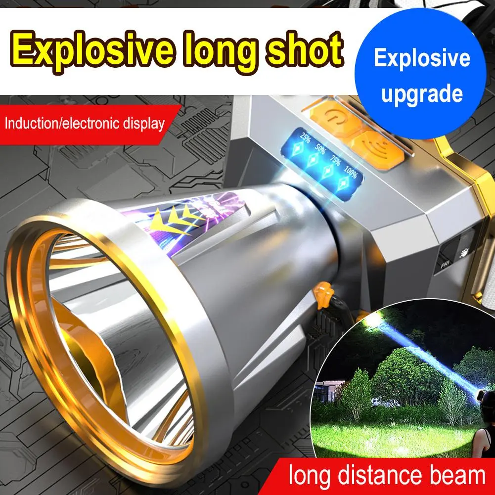 Đầu Đèn Pin, Chính Hãng Không Thấm Nước, Đèn Pha Led, Có Thể Sạc Lại, Z4L3 S6T7
