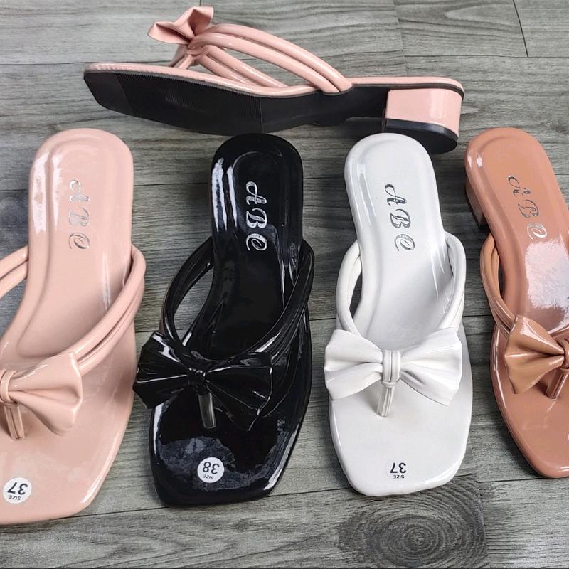 Giày Dép Nữ Thời Trang Mũi Vuông Gót 3 Phân Giay02 - DéP decao cao quang chau giay caogotxinh Dexuong guoc bệt 3 phân xỏngón nơ nux kẹp 2 xỏ xỏ ngón gót depnuhottrend 2023 kieu Jean gót đi biển sandal sandal nữ giày dep nu nuxinh dép