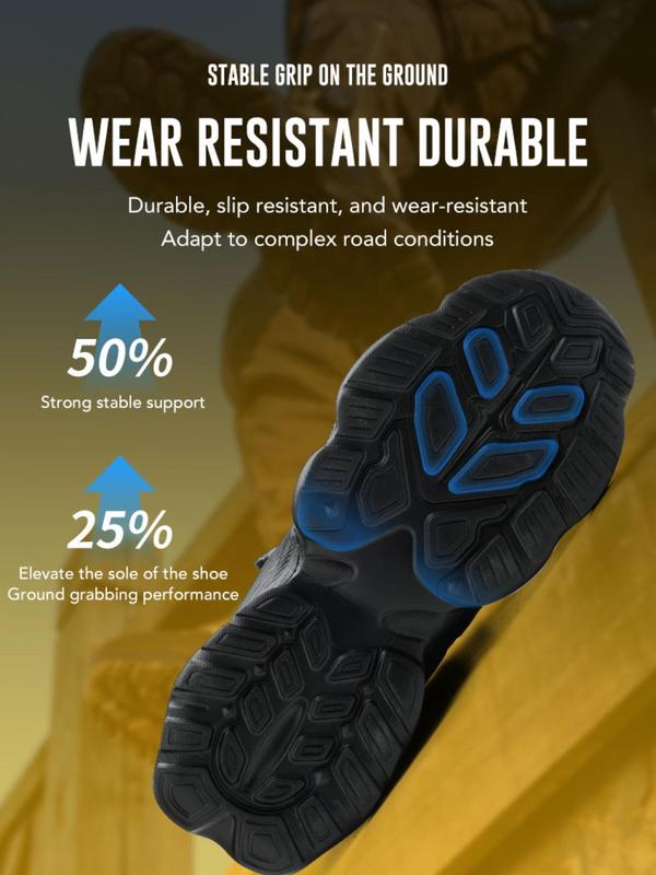 Men's High Top Lace Up Shoes, Casual Waterproof Shoes for Work, Fashionable Shoes for Daily Wear 7