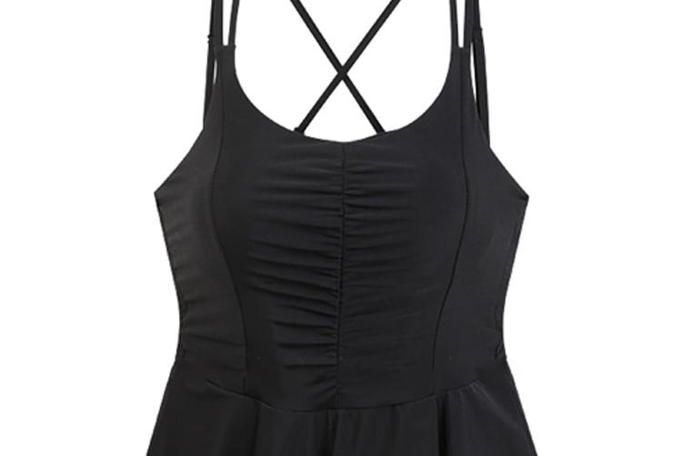 Product Introduction of 2023 New Korean One Piece Swimsuit Women Bathing Suit Solid Sexy Slip Dress Halter Bikini Set Hot Spring Swimwear 27