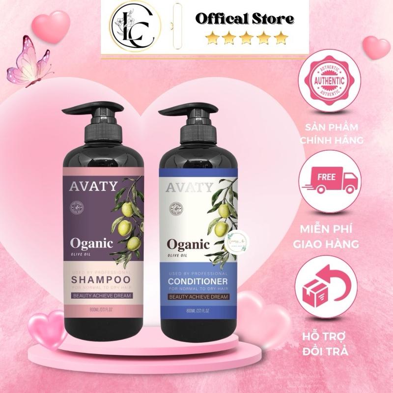 Dầu Gội - Xả Avaty Oganic Olive Oil Phục Hồi Hư Tổn Ngăn Rụng Tóc 800ML Không chứa silic