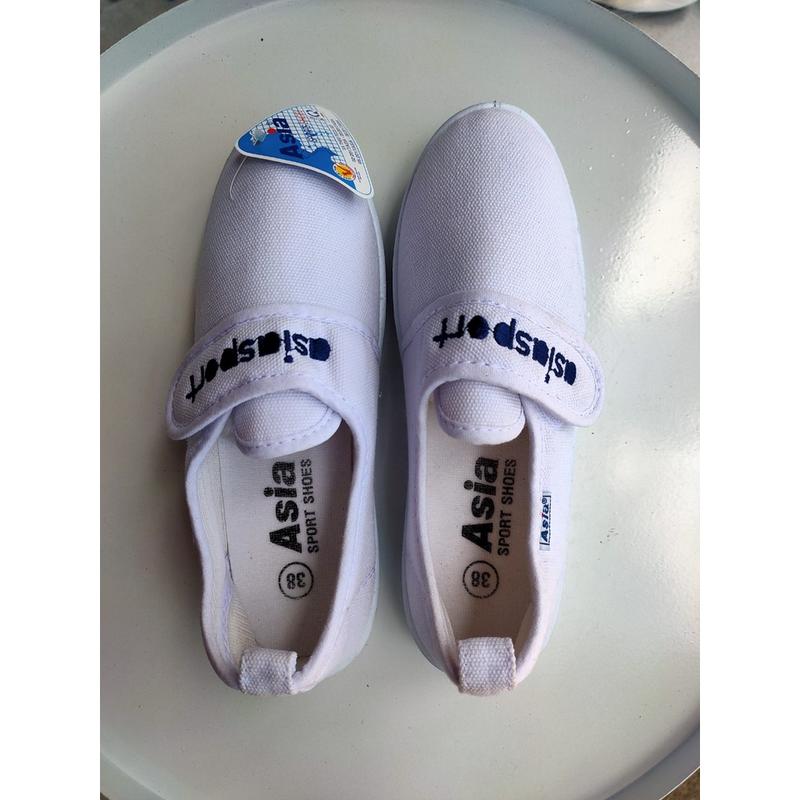 Giày Bata ASIA vải dán trắng bé trai/gái size 30-40