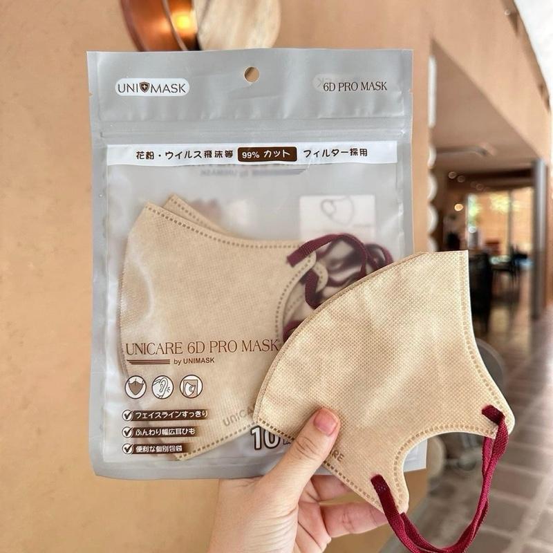 6D UNICARE Airfit khẩu trang 6D Hằng Du Mục, khẩu trang 3 lớp kháng khuẩn, phiên bản cao cấp hàng chính hãng UNI MASK 2026