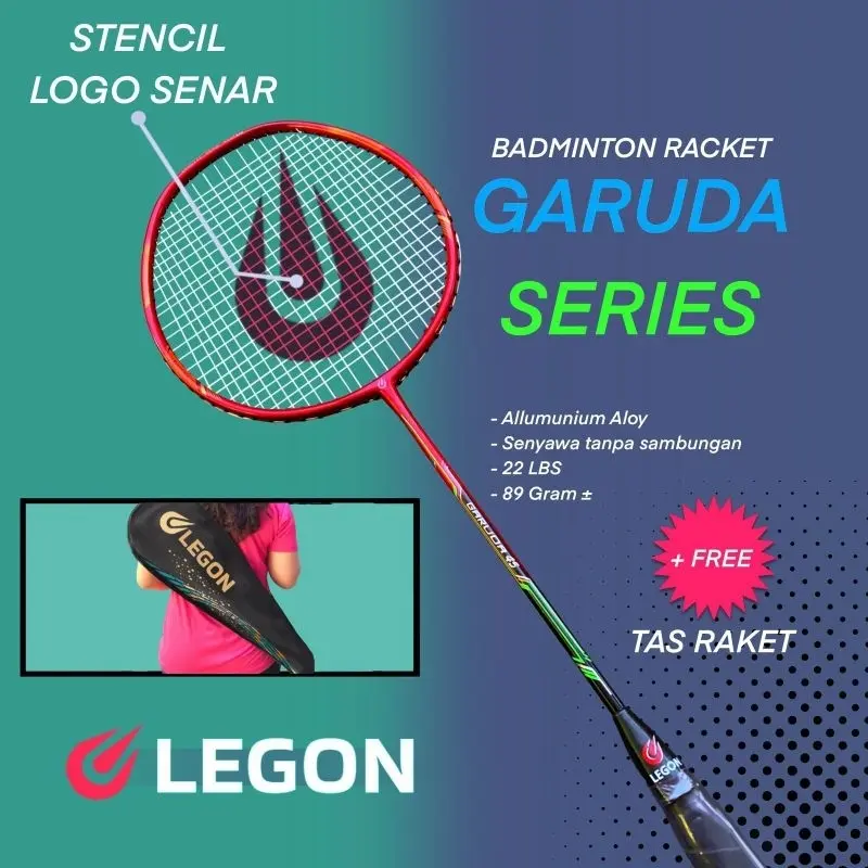 ORIGINAL LEGON RAKET BADMINTON PAKET BULUTANGKIS LENGKAP BONUS GRIP