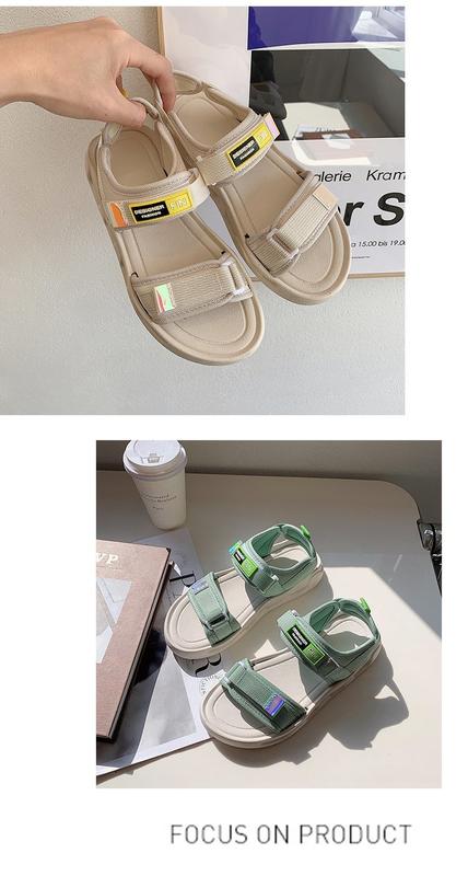 Product Introduction of Fashionable flat bottomed beach anti slip soft sole sports sandals for women 12