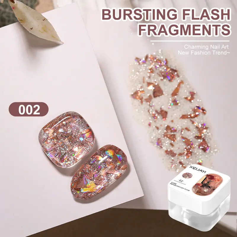 10 màu Sơn móng tay UV, Hiệu Ứng Laser, Kim Sa Lung Linh Mùa Hè, Dễ Phối Đồ Keo, Bộ Đồ Trắng Nữ Women 5