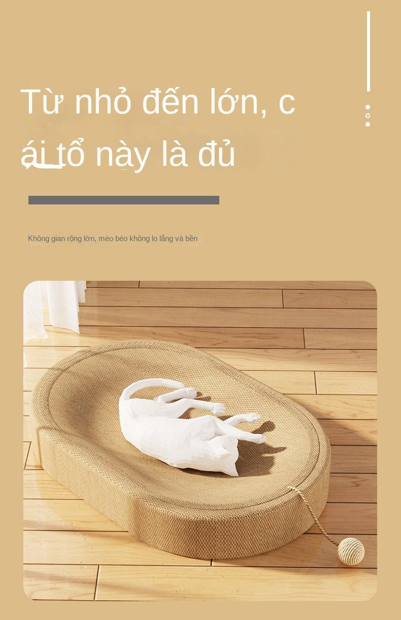 Product Introduction of Bảng Mài Móng Vuông Sisal, Thiết Kế Hình Bầu Dục Bền, Kết Hợp Với Chịu Lực, Không Bụi Khi Mèo Cào Chuồng Chó Cao giường  tầng  mèo nệm  cho  mèo  ngủ ổ  cho  chó  ngủ puppy  house ổ  mèo  ngủ lều  cho  mèo giường  tầng  mèo nhà  mèo  kính cat  box  house 1