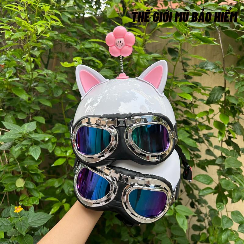 Tai Mèo 2 Màu Gắn Mũ Bảo Hiểm Siêu Độc Cute- Phiên Bản Nâng Cấp Có Đế Gắn Dễ Dàng ,Dính Chặt Hơn Trang Trí Nón Bảo Hiểm 6