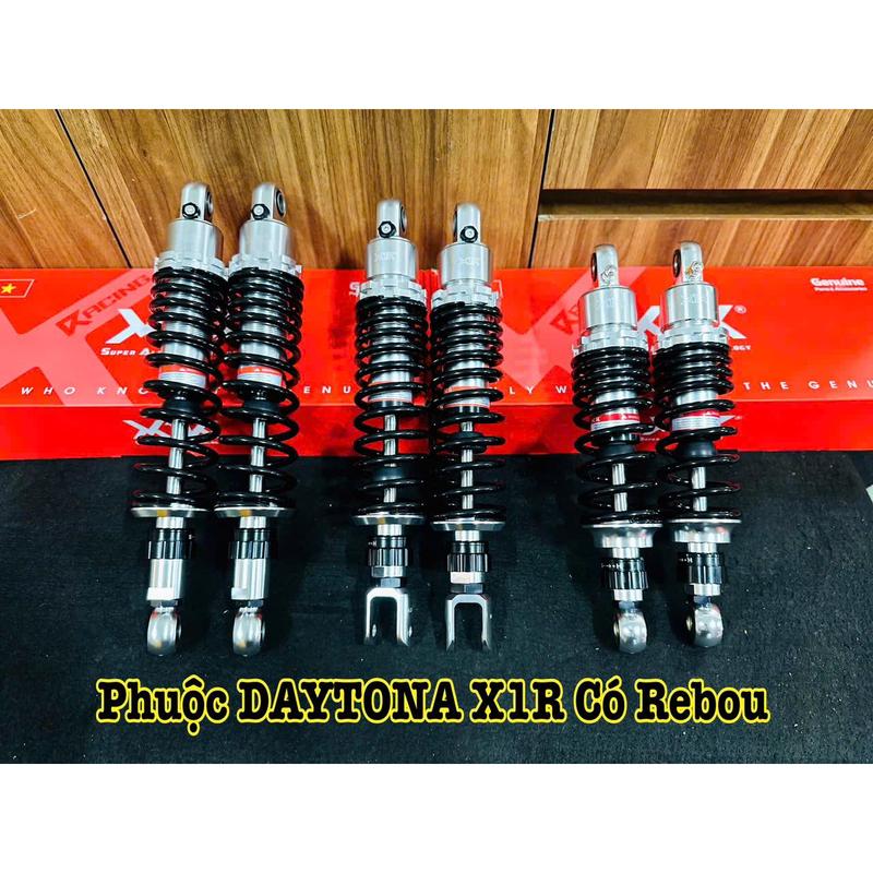 Phuộc Sau DAYTONA Thương Hiệu X1R Dành Cho Wave Dream Future AB PCX Sirus Lò Xo Đen Ty Trắng .