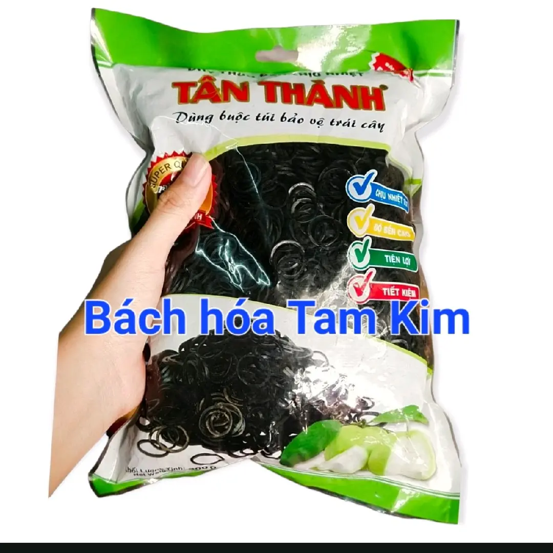 Bịch 500g dây thun màu đen,dây thun đen buộc túi bọc ổi và trái cây